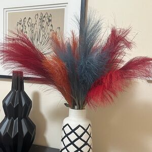 Ashland Vibrant Red and blue Pampas Grass Decor 
8 bunches pack.